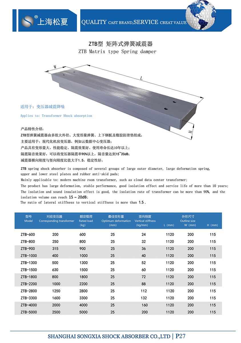 矩陣式<a href='http://m.a0988.cn' target='_blank'><u>彈簧減震器</u></a>-變壓器專用