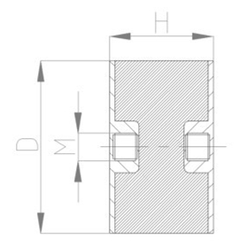 JNDE型<a href='http://m.a0988.cn' target='_blank'><u>橡膠減震器</u></a>結(jié)構(gòu)